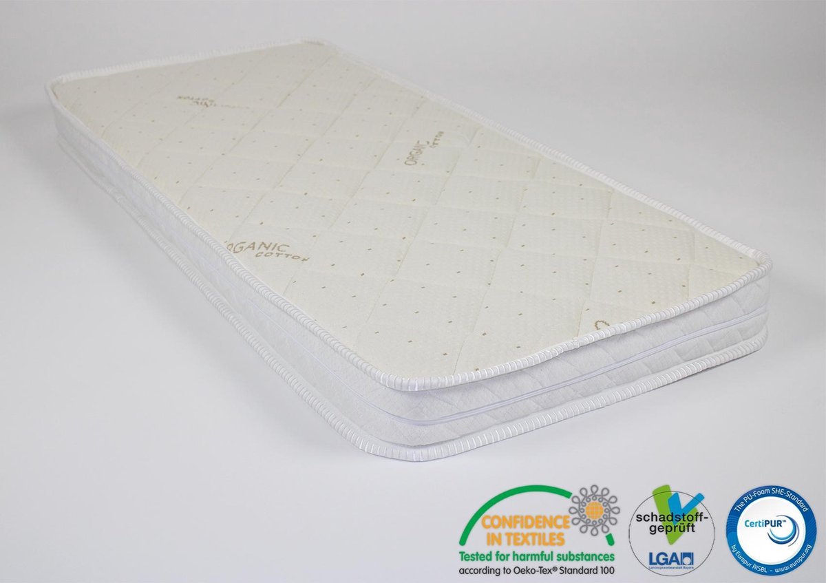 Babymatras 60x100 Koudschuim HR55 Katoen Babymatras 60x100 Koudschuim HR55 Katoen