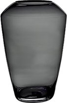 Maison Péderrey Vaas Mond geblazen Glas Zwart D 25 cm H 36 cm