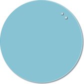 NAGA Tableau magnétique rond en verre Turquoise diamètre 45 cm