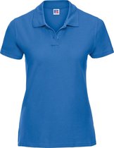 Russell Europa Vrouwen/dames Ultieme Klassieke Katoenen Korte Mouwen Poloshirt (Azuurblauw)