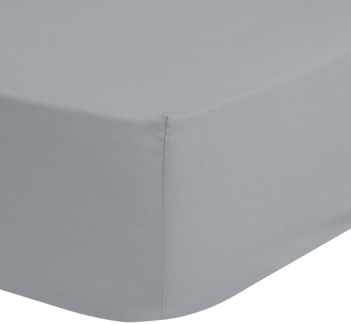 Good Morning hoeslaken effen kleur - 2 persoons 140x200 cm - Zilver - 100% Katoen jersey