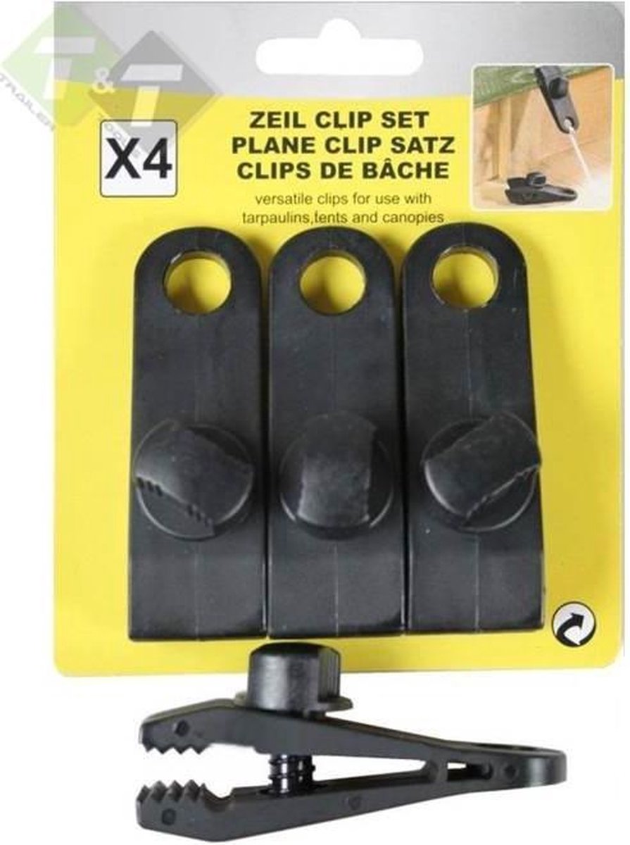 Zeilklem - Zeil clip set - Klemmen - 4 stuks