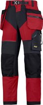 Pantalon de Travail Snickers FlexiWork Stretch + Poches Holster 6902 - Homme - Rouge/ Zwart - 52