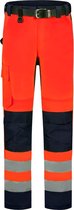 Pantalon de travail Tricorp High Vis Bicolor Stretch 503011 - Homme - Rouge/Encre - 58