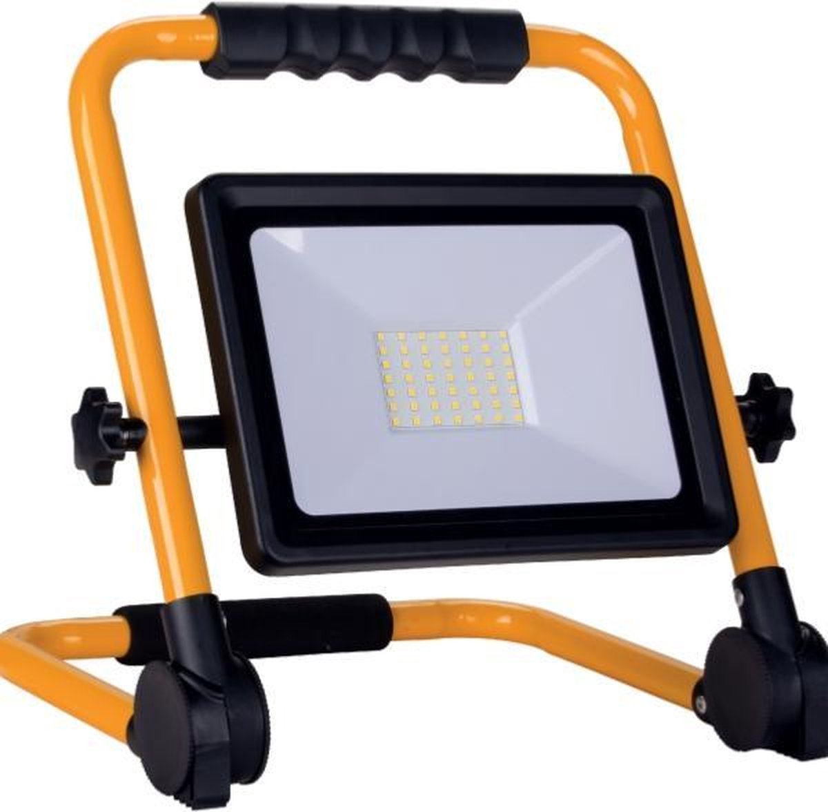 50W LED-projector voor draagbare bouwplaats IP65 + 3M-kabel - Koel wit licht - Aluminium - Wit - SILUMEN