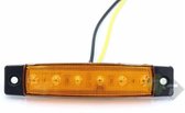 Zijmarkeringslamp LED, Oranje, Plat 7mm, 2 dlg