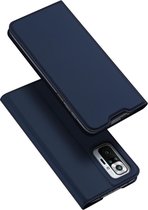 Hoesje geschikt voor Xiaomi Redmi Note 10 Pro - Dux Ducis Skin Pro Book Case - Donker Blauw