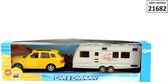 Toi Toys Die-Cast auto met caravan (1 stuk) assorti