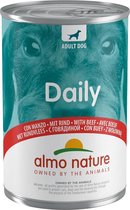 Almo Nature Daily Menu 100% natuurlijk Natvoer voor Honden - 24 x 400 gram - Rund