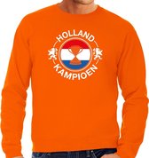 Oranje fan sweater voor heren - Holland kampioen met beker - Holland / Nederland supporter - EK/ WK trui / outfit XXL