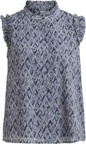 Top Vila Blauw dessin maat 34