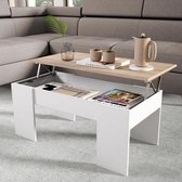 Pato Salontafel Met Opbergruimte Addison Wit - Hout