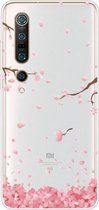 Voor Xiaomi Mi 10 Pro 5G schokbestendig geverfd TPU beschermhoes (kersenbloesems)