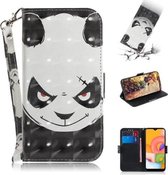 Voor Galaxy A01 3D Schilderen Horizontale Flip Leren Case met Houder & Kaartsleuf & Portemonnee & Lanyard (Boze beer)
