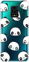 Voor Xiaomi Redmi Note 9S schokbestendig geverfd transparant TPU beschermhoes (Emoji Bear)