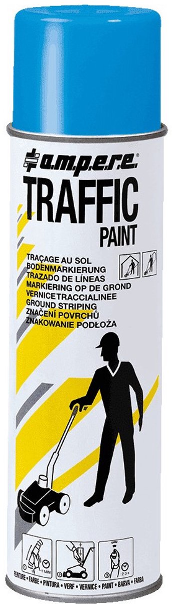Ampere Traffic paint markeerverf, blauw, 500 ml