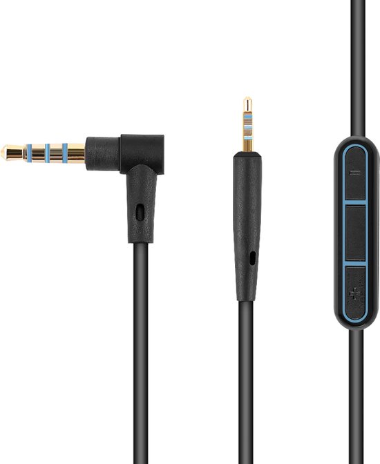 kwmobile Cavo Microfono Audio Compatibile con Bose QuietComfort 35 Cuffie - Cavetto di Ricambio 140cm con Telecomando Jack 3.5mm nero kwmobile Cavo Microfono Audio Compatibile con Bose QuietComfort 35 Cuffie - Cavetto di Ricambio 140cm con Telecomando Jack 3.5mm nero