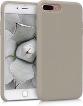 kwmobile telefoonhoesje voor Apple iPhone 7 Plus / iPhone 8 Plus - Hoesje met siliconen coating - Smartphone case in taupe
