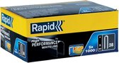 Rapid Kabelnieten 28/9 mm DP (wit) 5 x 1.000 st., Box