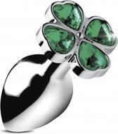 Lucky Clover Gem - Large Anal Plug - Silver