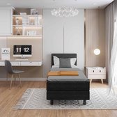 Boxspring 90x200 - 1-Persoons Boxspring - Boxspring Alfa - Zwart