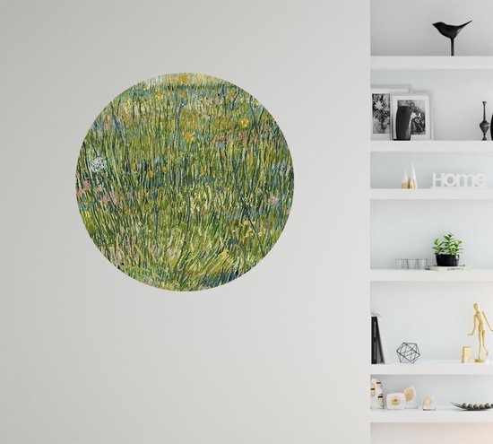 Grassy Ground, Vincent van Gogh - Photo sur cercle de papier peint - ⌀ 40 cm