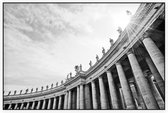 Zuilengalerij van het Sint-Pietersplein in Rome - Foto op Akoestisch paneel - 90 x 60 cm