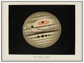 The Planet Jupiter, Étienne Léopold Trouvelot - Foto op Akoestisch paneel - 80 x 60 cm