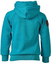 Kindertrui turquoise met hart en poot | Maat 128/ 8Y