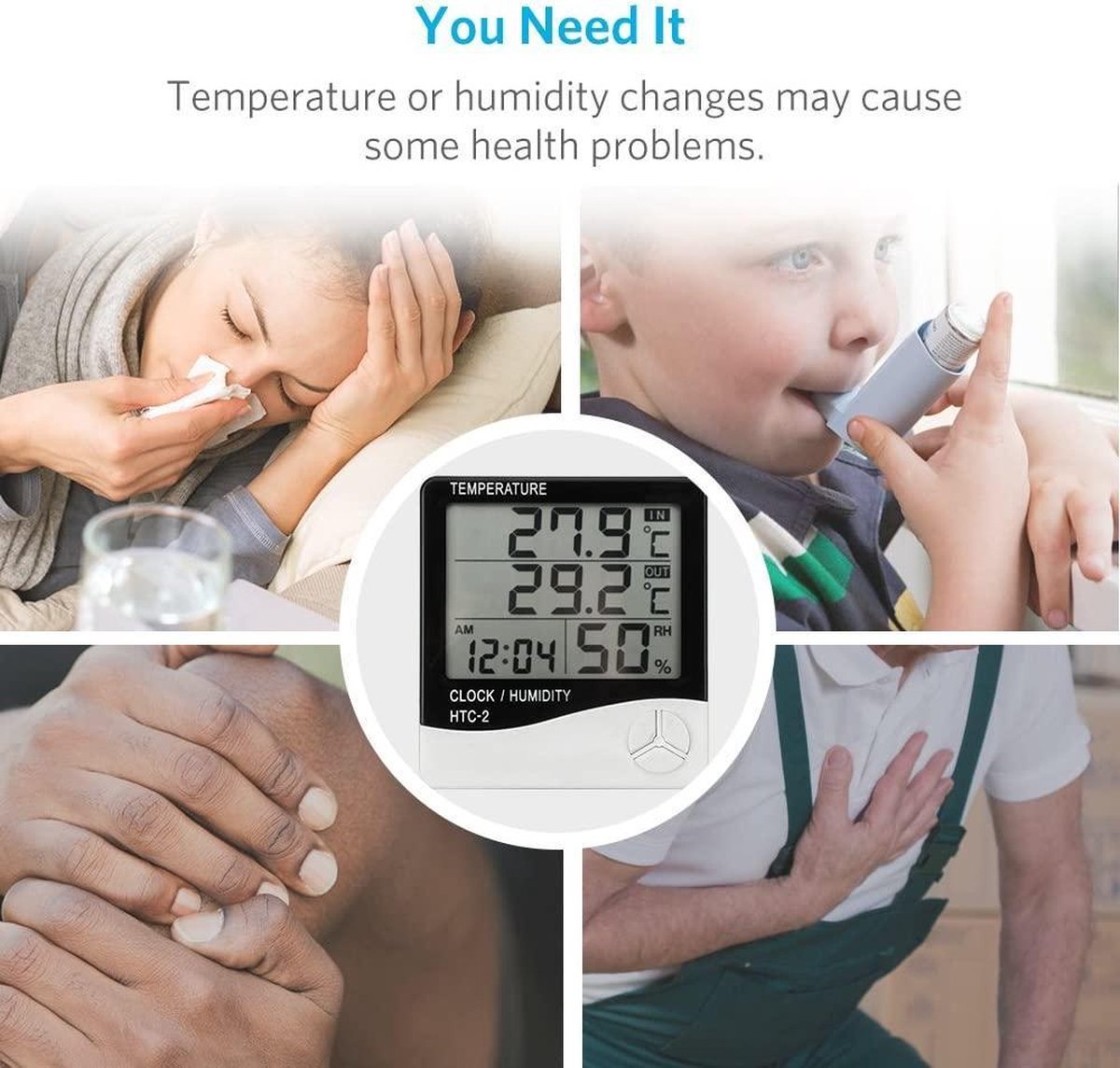 Verwachting Blootstellen Pastoor thermometer Buiten - ZINAPS Digitale binnen buiten thermometer, Indoor &  Outdoor... | bol.com