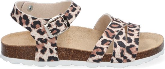 Braqeez Saar Spain Meisjes Sandalen - Print/Beige - Imitatieleer - Gesp