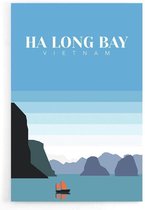 Walljar - Ha Long Bay Vietnam II - Muurdecoratie - Poster