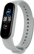 Strap-it Xiaomi Mi band 6 siliconen bandje - grijs