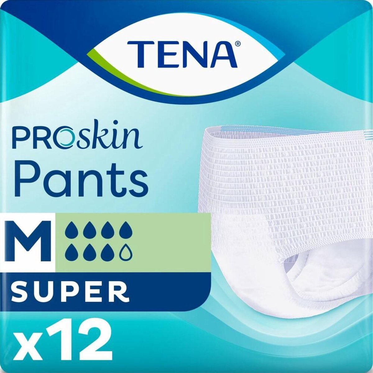 Goedkoopste TENA ProSkin Pants Super M - Incontinentiebroekjes - 12 stuks - omtrek taille 80 cm tot 110 cm
