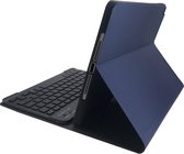 7 inch Universeel Smart Keyboard Case Bluetooth Toetsenbord Hoesje - Donkerblauw