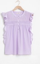 Sissy-Boy - Lila top met ruffles en kanten details