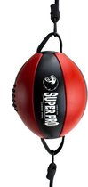 Super Pro Lederen Double End Ball Zwart/Rood