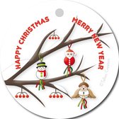 Tallies Cards - kadokaartjes  - bloemenkaartjes - Kerst Happy Christmas merry new year - Primo - set van 5 kaarten - kerst - kerstfeest - kerstmis - kerstgroet - feestdagen - 100% Duurzaam