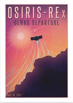 Bennu Departure 2021 (Osiris-Rex), NASA Science - Foto op Forex - 30 x 40 cm