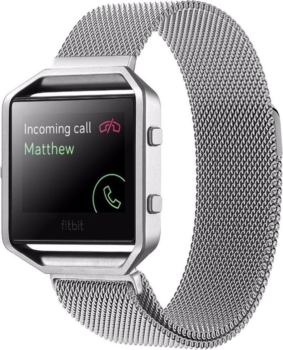 HIPFIT Milanees bandje - Fitbit Blaze - Zilverkleurig