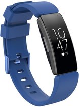 Shop4 - Geschikt voor Fitbit Inspire Bandje - Siliconen Donker Blauw