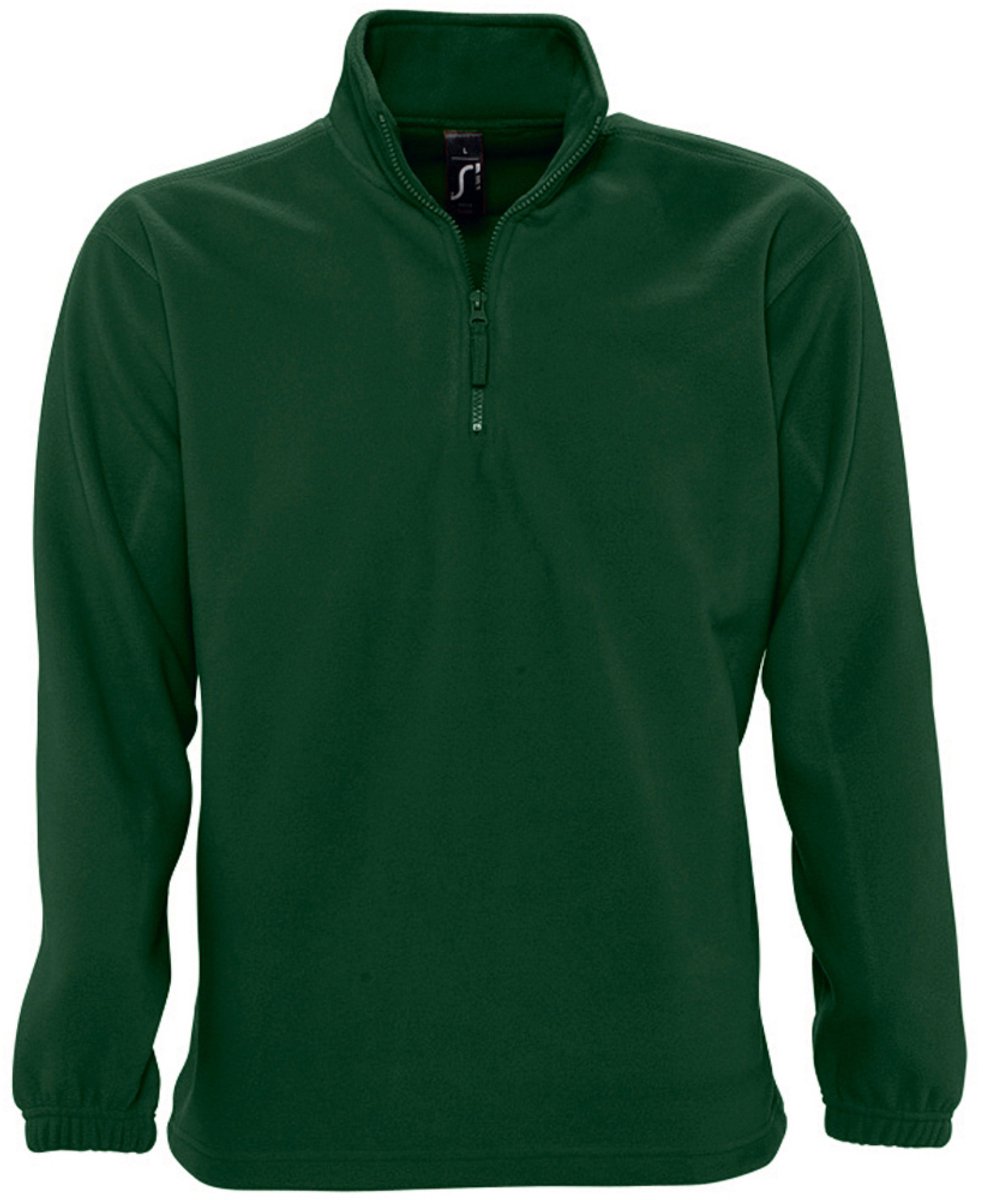 SOLS Ness Unisex Zip Neck Anti-Pill Fleece Top Bosgroen