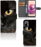Telefoonhoesje Xiaomi Redmi Note 10S | 10 4G | Poco M5s Beschermhoesje Zwarte Kat