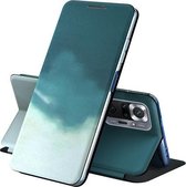 Voor Samsung Galaxy A71 4G Spanning Aquarel Patroon Huid Voelen Magnetische Horizontale Flip PU Lederen Case met Houder (Groen)