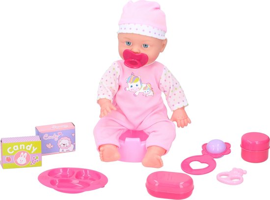 Ensemble de 10 pieces My Baby Me Bebe Doll Avec Accessoires de vetements pour bebe. bol