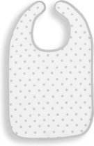 Interbaby Slabbetje Sterren Junior 25 X 40 Cm Katoen Grijs/wit