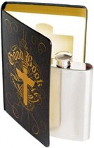 Suck Uk Heupfles Good Book 120 Ml 14,5 Cm Staal Zilver/Zwart