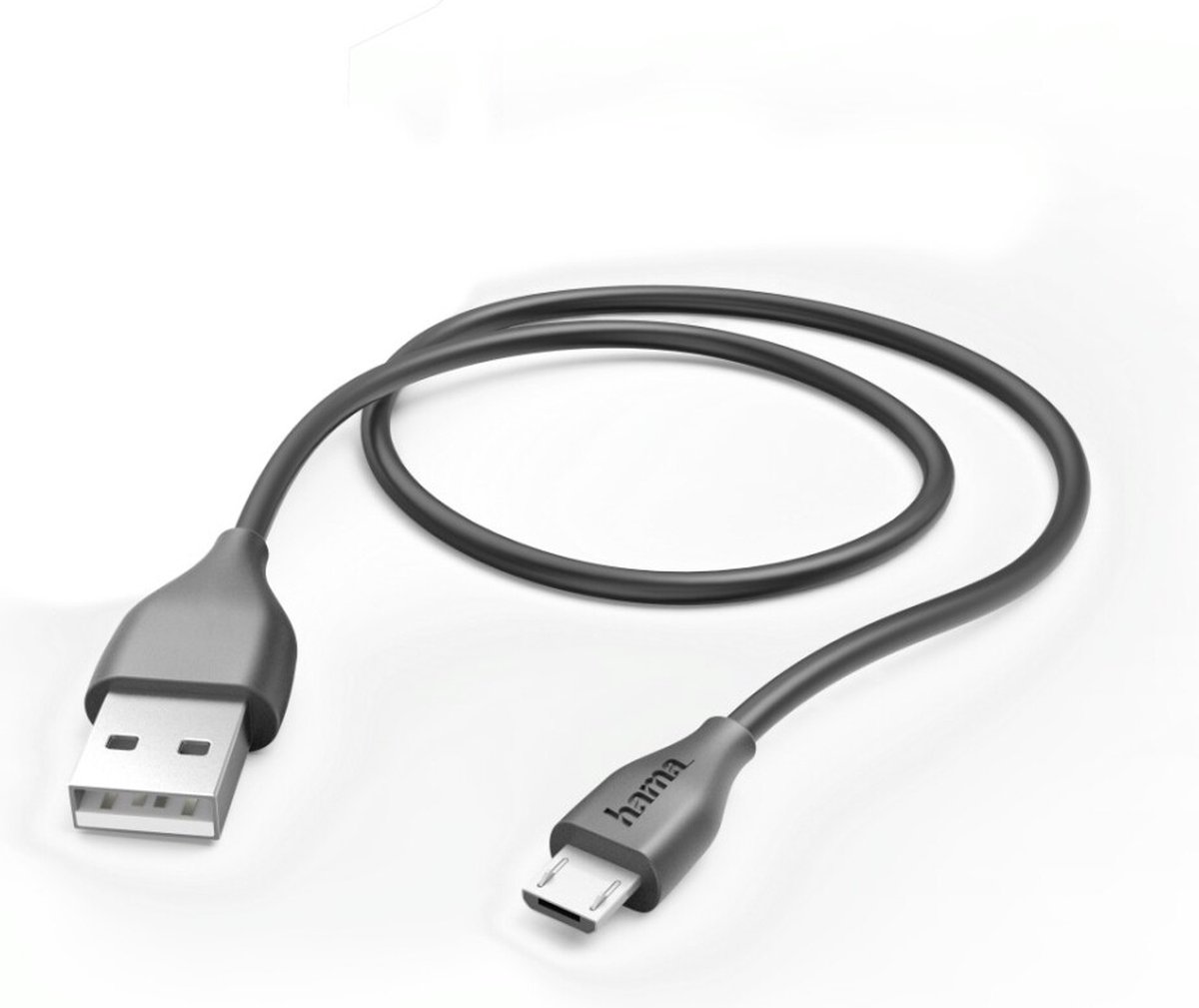 Hama Laad/Synchro kabel micro USB 1.4m zwart