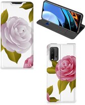 Telefoon Hoesje Cadeau voor haar Xiaomi Poco M3 | Redmi 9T Wallet Flip Case Roses