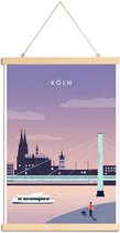 JUNIQE - Posterhanger Keulen - retro -40x60 /Paars